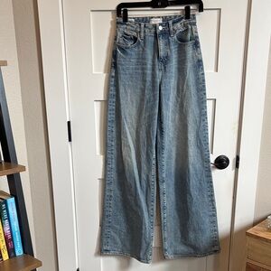 PacSun Light Blue Wide-Leg High-Rise Jeans